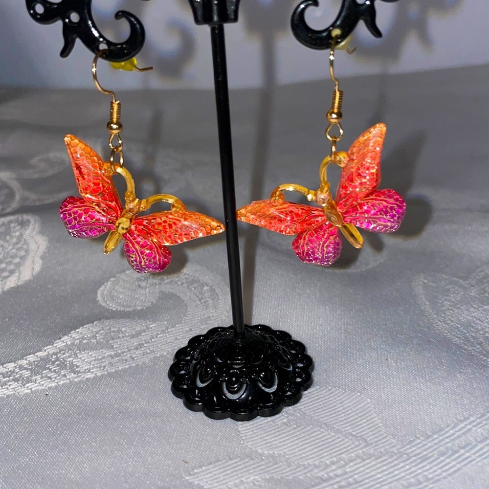 BUTTERFLY Earrings Orange Ombré